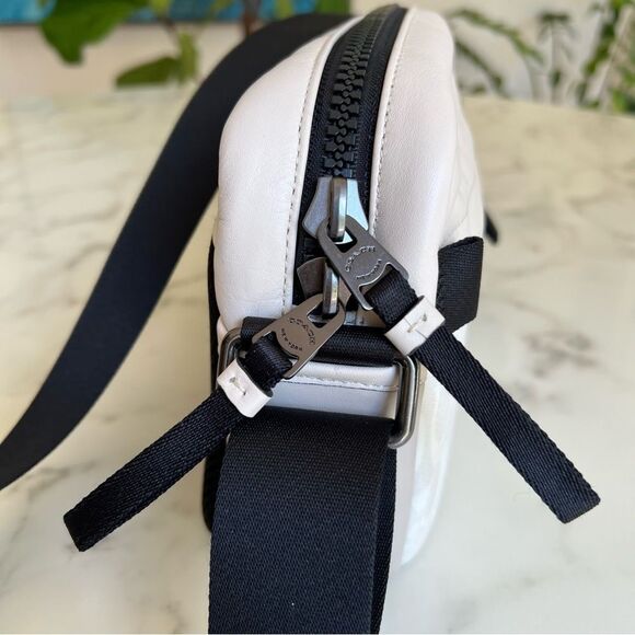 COACH Edge Crossbody In Signature Canvas & Leather 2338 Chalk White Black Bag - Picture 5 of 14